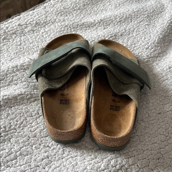 Green Suede Slide Sandals Birkenstock - Picture 2 of 3